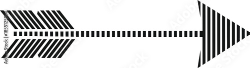 Black and white arrow graphic on transparent  background