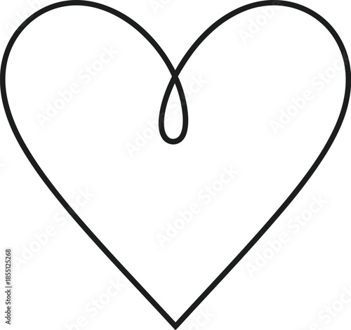 A simple line drawing of a heart with a teardrop on a transparent background