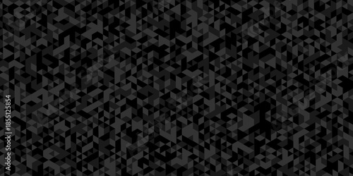 Abstract low polygon cubic black gray design. vector poly triangle texture geometric pattern triangular. geometric wall tile and metal cube background triangle wallpaper design.