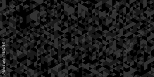 Abstract low polygon cubic black gray design. vector poly triangle texture geometric pattern triangular. geometric wall tile and metal cube background triangle wallpaper design.