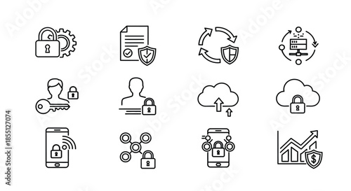 Illustrations of various cybersecurity measures