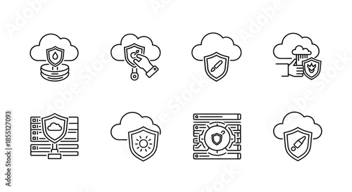 Cloud security icons