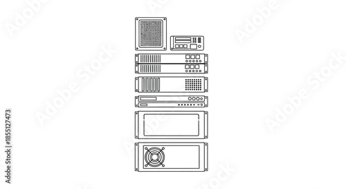 Computer server rack with multiple units