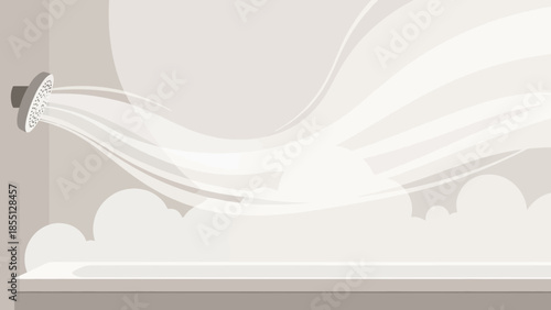 White fabric blowing in the wind.