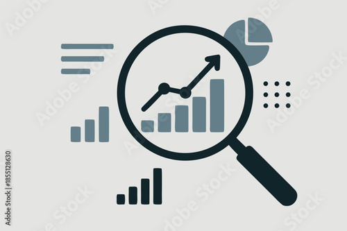 Business Growth Analytics Line Illustration