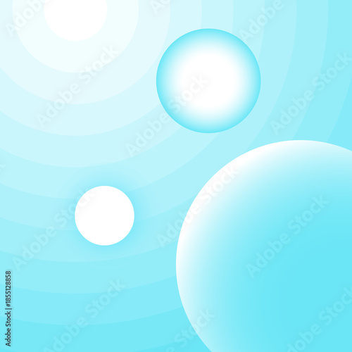 Abstract Blue Gradient Background with Soft Circles