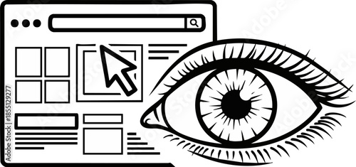 Digital eye tracking monitors website interaction and user experience design