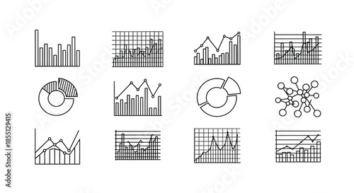 Collection of various data visualization graphs