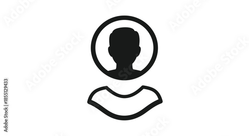 Silhouette of a person with a ring around the head