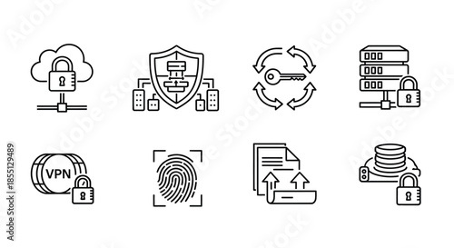 Illustrations of various cybersecurity measures