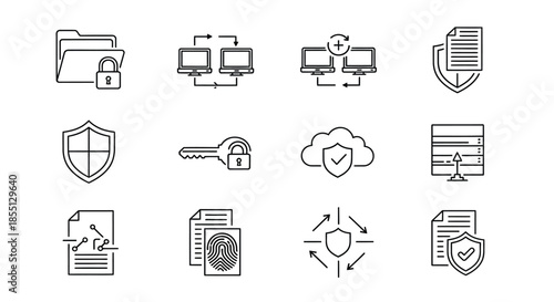 Illustrations of various security measures