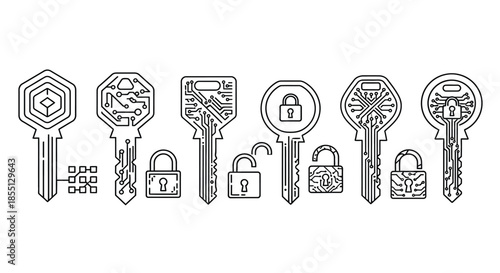 Collection of unique keys and locks