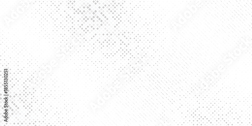 Subtle white and light gray abstract halftone dot pattern background for minimalist design use