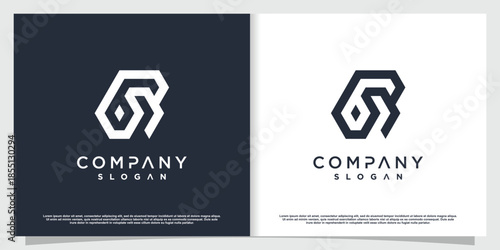 B logo design with modern creative style Premium Vector part 3