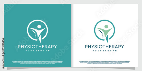 Chiropractic logo design for massage, theraphy, health and service Premium Vector part 2