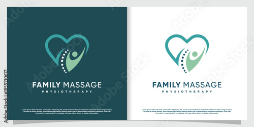 Chiropractic logo design for massage, theraphy, health and service Premium Vector part 4