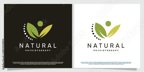 Chiropractic logo design for massage, theraphy, health and service Premium Vector part 6