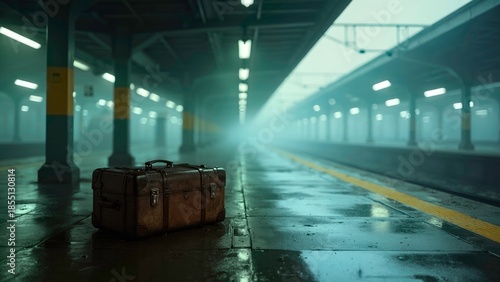 Rain Station Wet Rail Solitary Box Cold Light Empty Silence