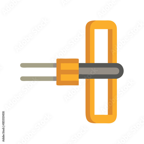 Simple Graphic of a Wind-Up Key on Black Background