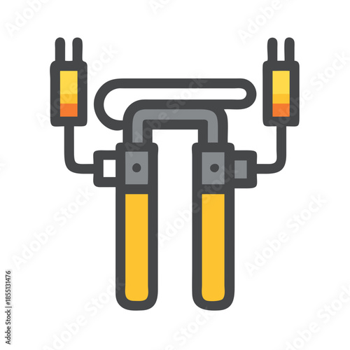 Abstract flat design illustration of scientific filtration apparatus