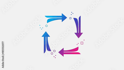 Colorful Arrows Forming a Circular Pattern.