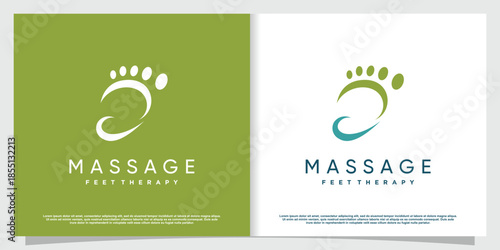 Feet massage logo design with creative unique style Premium Vector part 6