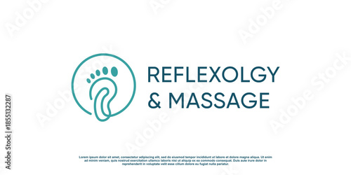 Feet massage logo design with creative unique style Premium Vector part 1