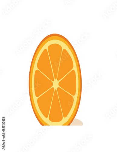 orange slice isolated on white background