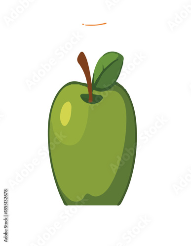 green apple isolated on white background