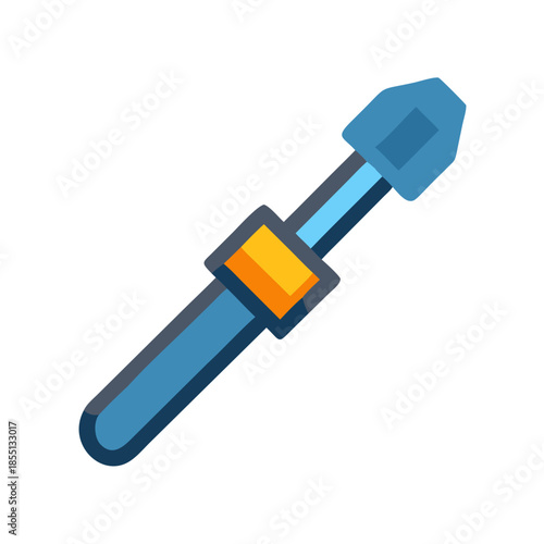 Isolated color picker tool on black background for graphic design