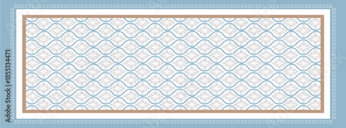 digital silk scarf design with seamless textile pattern