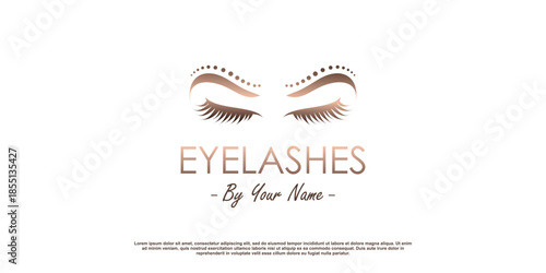 Eye lashes logo design with creative modern concept Premium Vector part 6