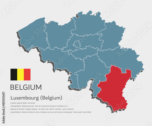 Vector map of Belgium - Luxembourg Province
