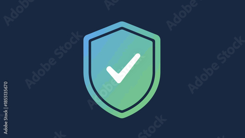 Shield Icon with White Checkmark Symbol.