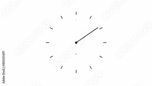 Simple Black Clock Face Showing Time.