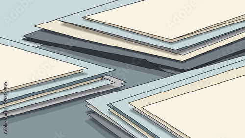 Stack of White Paper Sheets Closeup.
