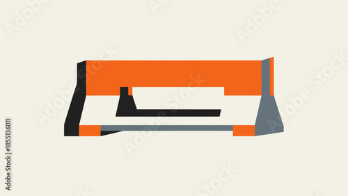 Stapler on White Background Office Supply.