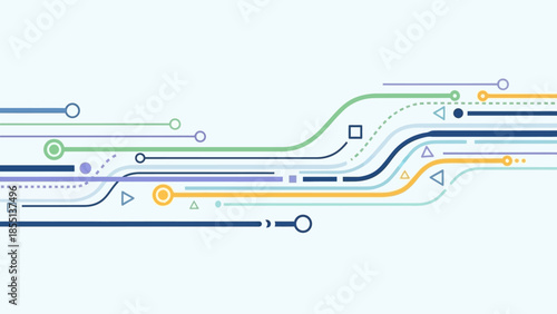 Abstract Lines and Shapes in Motion.