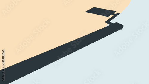 Black Torn Paper Edge with Shadow.