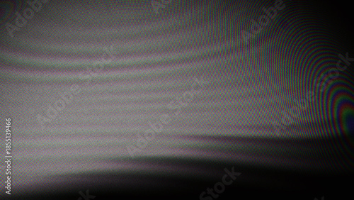 Moire pattern on digital screen with pixel grid texture and rainbow light interference for technical glitch background and futuristic overlay