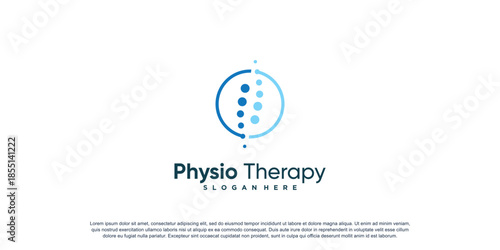 Chiropractic logo for massage and business with creative element concept Premium Vector