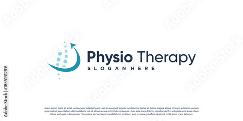Chiropractic logo for massage and business with creative element concept Premium Vector