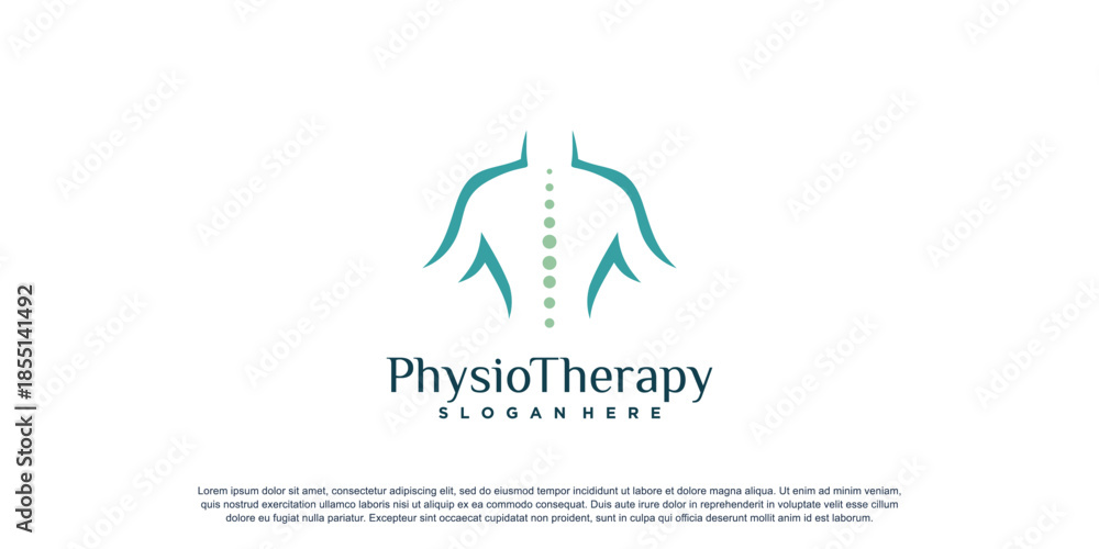 Fototapeta premium Chiropractic logo for massage and business with creative element concept Premium Vector