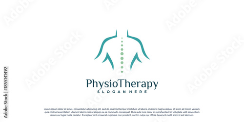 Chiropractic logo for massage and business with creative element concept Premium Vector