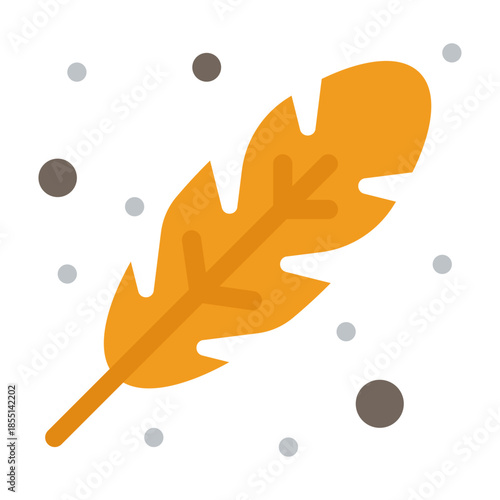 Autumnal Quill: This illustration showcases the elegant simplicity of an autumn leaf against a textured backdrop. the visual tells story about the nature's shift from life to winter.