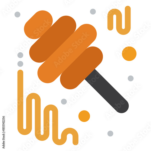 Honey stick icon: an illustration capturing the essence of sweet indulgence, with a vibrant honey stick.