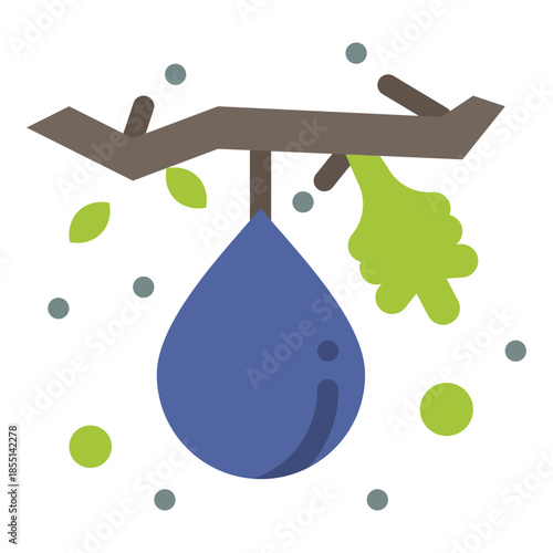 Plum and Branch: A vibrant plum, suspended from a sturdy branch amidst delicate leaves, represents the beauty of nature's simple gifts.