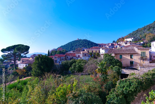 View of Sant'Angelo d'Alife, a town in the mountains of the province of Caserta, Italy.