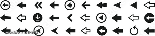 Arrow icon set, Collection different arrows sign, Modern simple arrows.
