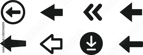 Arrow icon set, Collection different arrows sign, Modern simple arrows.